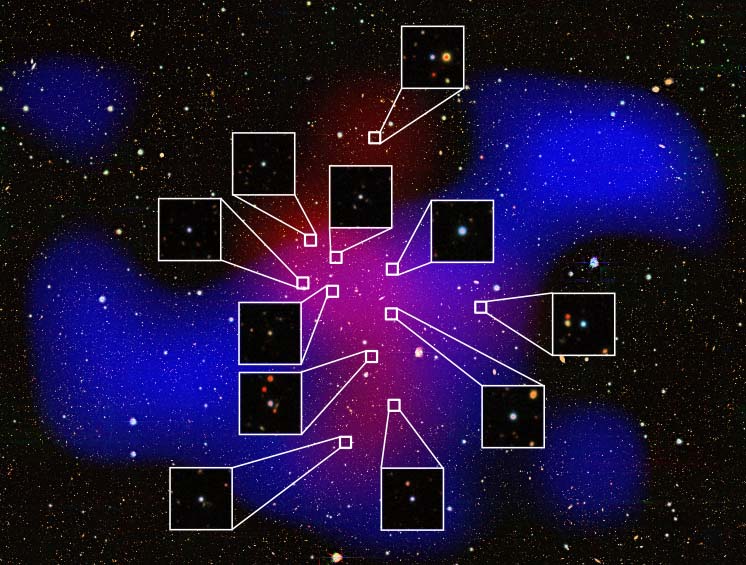 【宇宙】11個の超巨大ブラックホールの集団が密集している領域を発見　国立天文台など研究チーム